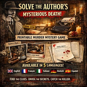 Printable Murder Mystery Case File - 5 Languages Included | Detective Game | | Interactive Crime Puzzle | PDF File | Digital Dowland - Etsy