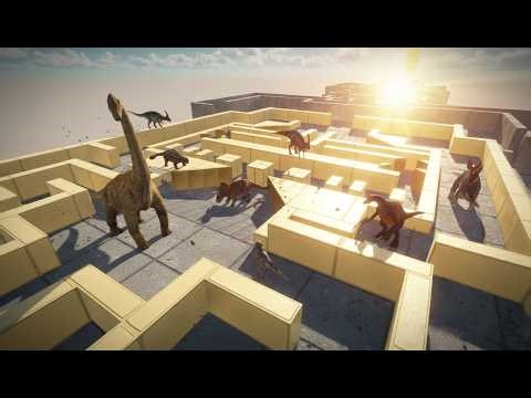 THE ULTIMATE HERBIVORE RACE: Who Escapes the Impossible Maze First? 🦕🏁