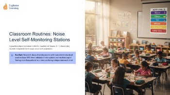 Classroom Routines Noise Level Self Monitoring Stations practical