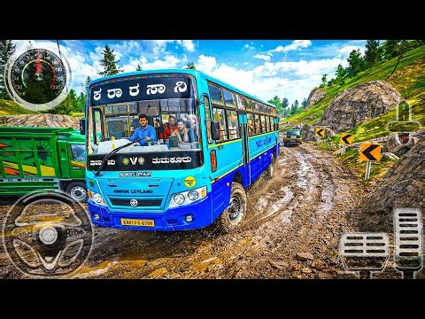 Dengerous Broken Road KSRTC Bus Driving - Bus Simulator 3D - Android GamePlay