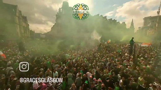 This is our City 💚 🍀 #celtic #glasgowceltic #thisisourcity #CelticFC Shot by Will McGregor | Grace's Irish Sports Bar - Glasgow