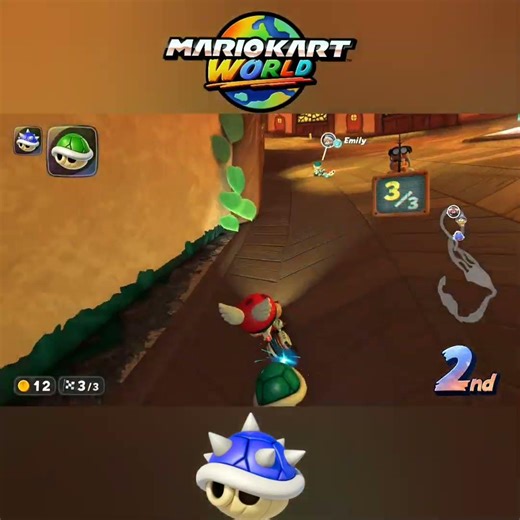 When you smuggle a blue shell into first #mariokartworld #mariokart #funny #nintendo