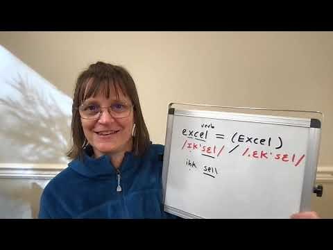 How to Prononce excel and Excel