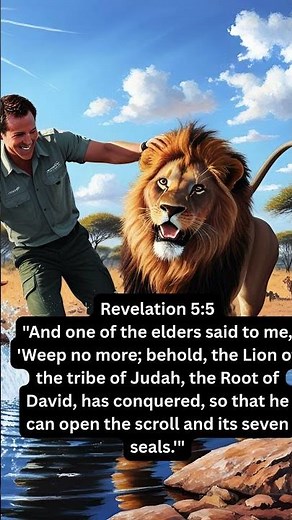 "Jesus the Lion of Judah 🦁 | Revelation 5:5 Bible Verse Inspiration"