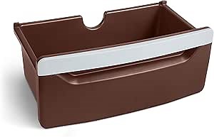 atHand Overbed Table System, All Your Needs Within Reach. LED Lighting, USB and Power Outlets, Adjustable Height and Storage (Brown, Extra Drawer)