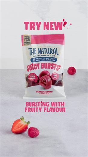 Bite into berry-licious Juicy Bursts today! 🍓💥 | The Natural Confectionery Co.