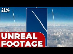 BRITISH AIRWAYS FLIGHT captures IRANIAN MISSILE LAUNCH at CRUSING ALTITUDE