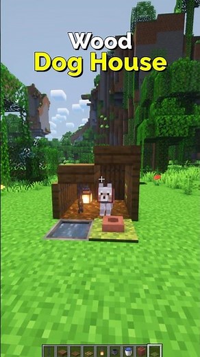 How to Make a Wooden Dog House in Minecraft – Pet Decoration | CupSapling #minecraft #shorts #pets