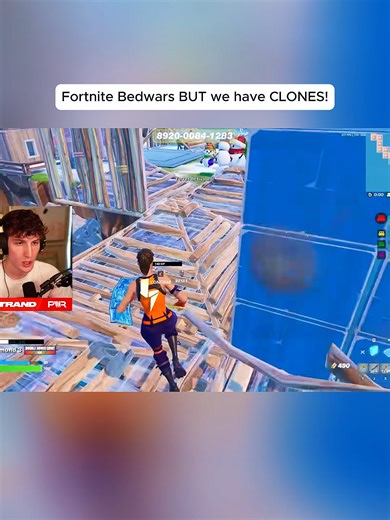 Fortnite Bedwars BUT we have CLONES! Part 2 #fortnite #PWR