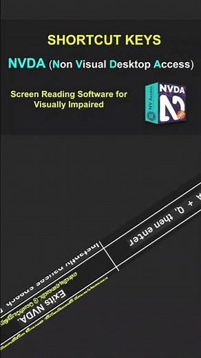 NVDA shortcut keys NVDA start and stop