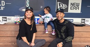 Chrissy Teigen and John Legend's Daughter Throws The First Pitch