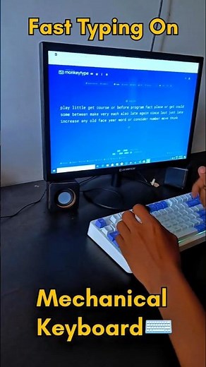 Mechanical Keyboard Typing Test – 49 WPM (Accuracy On-Screen)