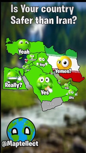 Is Your country Safer than Iran 🇮🇷? II #mapping #middleeast #map #geoportal #iranwar #usa #geography