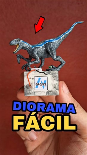 DIORAMA JURASSIC WORLD BLUE #jurassicworld #jurassicpark #miniature #handmade #toys #dinosaur #diy