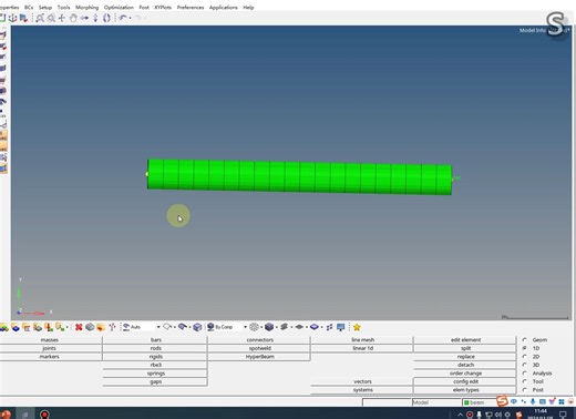 Hypermesh_Optistruct_模态分析_钢管