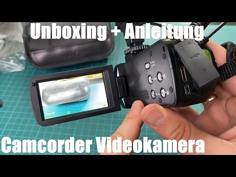 Camcorder Video Camera 2.7K 30MP Digital Camcorder with Microphone Full HD Unboxing and Instructions