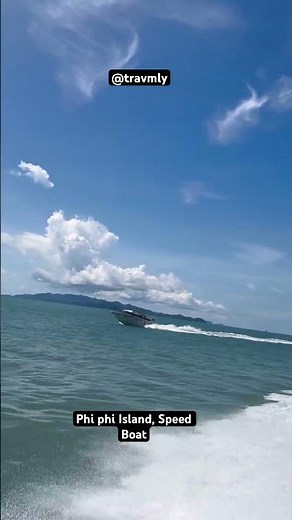 Phi Phi Island Speed Boat Ride 🚤 | Stunning Blue Sea Views in Thailand #thailand
