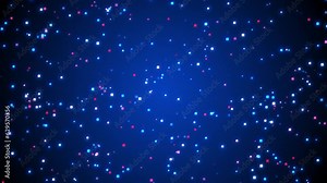 High-tech HUD grid animation. Technology and data processing theme. Ai or Artificial Intelligence concept. glowing and blinking square particles
