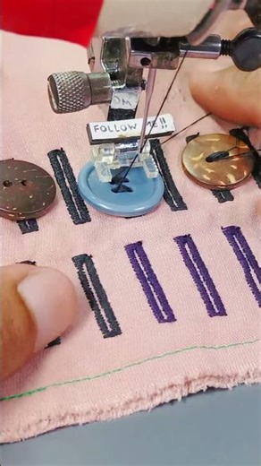 Button Sewing Technique Using Janome 672 Sewing Machine. #buttonsewing #janome672 #sewingreels