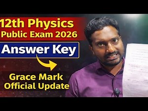 12th Physics Public Exam Answer Key 2026 | Grace Marks Confirm? Official Update | Vincent Info |
