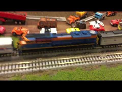 Showing some z scale trains