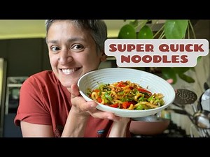 SUPER QUICK DELICIOUS NOODLES | Roast chicken and veg noodles ready in minutes | Food with Chetna