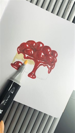 Easy food drawing by markers and pencils.. #art #artist #drawing