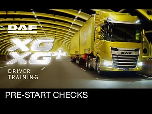 DAF XG Driver Training - Prestart checks