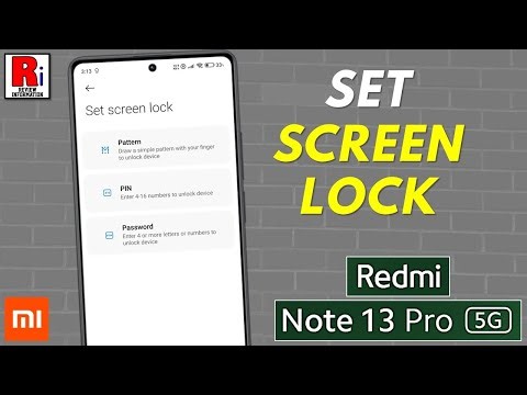 How To Set Screen Lock on Xiaomi Redmi Note 13 Pro