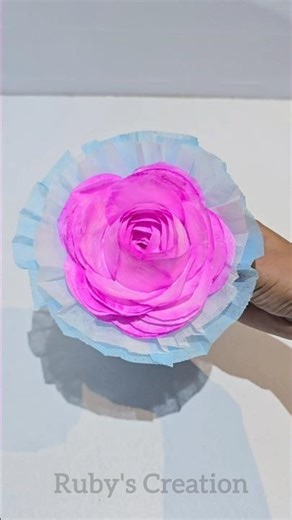 DIY Tissue Paper Flower Bouquet 🌸 | Easy & Beautiful Handmade Gift #youtubeshorts #tissuepapercraft