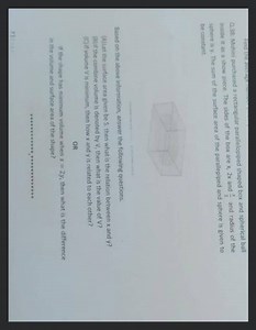 Q.38: Mohini purchased a rectangular parallelopiped shaped box ... | Filo