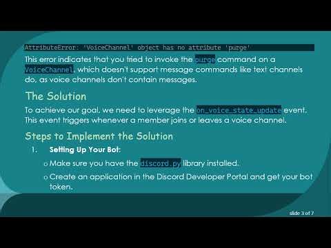 Creating a Discord Bot to Erase Messages from Voice Channels on User Departure
