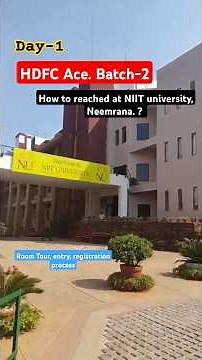 Day-1 at NIIT university Vlog/HDFC ace program//How to reached NIIT/Room tour #hdfcacebanker