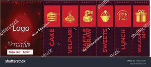 Food Coupon Ticket Card Element Template Stock Vector (Royalty Free) 2405223387 | Shutterstock