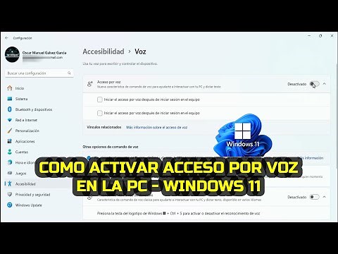 Cómo activar acceso por voz en la PC - Windows 11