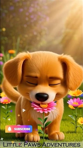 Funny Puppy Sneezes After Smelling Flower 🌼 | Cute Milo Short