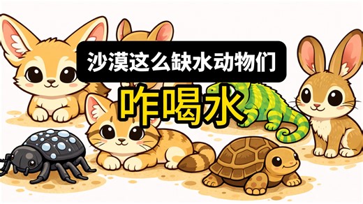 沙漠这么缺水，动物们是怎么喝水的呢