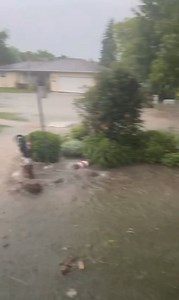 Algona saw more than 3” of rain in under 2 hours. Here’s what that looked like. Credit: Michael Rasmusson | Jason Sydejko KCCI