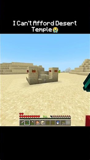 Minecraft I can't Afford Desert Temple 😭 #minecraft #shorts #minecraftshorts