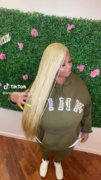 Blonde Box Braids with Shaved Sides and Back