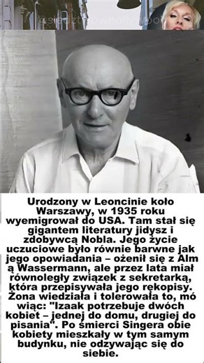 ISAAC BASHEVIS SINGER: POLSKI ŻYD, NOBLISTA I UWODZICIEL Z NOWEGO JORKU
