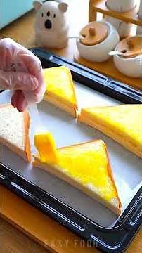 5-Minute Snack 💡 Easy food 🍞 Crispy roasted bread 😍