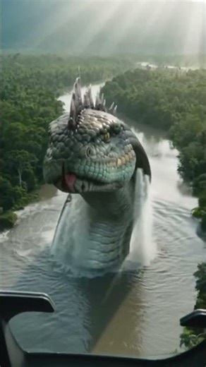 AI creates a huge serpent emerging from amazon. #ai