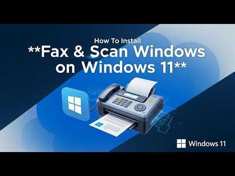 How To Install Windows Fax and Scan Windows 11 Install Fax Functionality