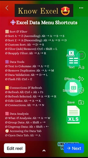 Know Excel [Formulas Shortcuts]💥💯 #reels #excel #exceltips #exceltricks #exceltipsandtricks #ExcelTraining #ExcelTutorial #msexcel #msexceltips #msexceltricks #msexceltraining #msexcelshortcutkeys #excelformula #Microsoft #excel365 #PowerBI #reelsviralシ #viralreelsシ #reelsoftheday #trendingreel #techtips #tipsandtricks #technology #highlightsシ゚ #likeforlikes #computertraining #techhome | Tech Home