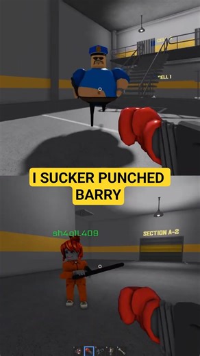 I Sucker Punched Barry AND Knocked Out Players Too DOUBLE KO #roblox #shorts