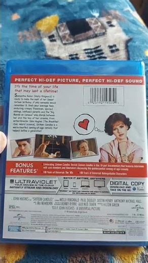 Sixteen Candles Blu-ray Unboxing