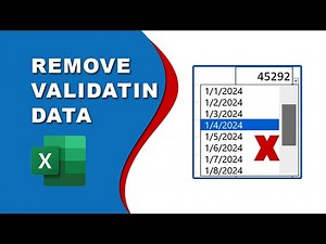 How to remove validation data in Excel