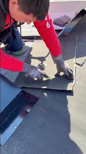 Installing brand new roof vent cap and shingles