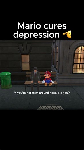 Mario Helps a Depressed Man in Super Mario Odyssey #mario #nintendoswitch #nintendo